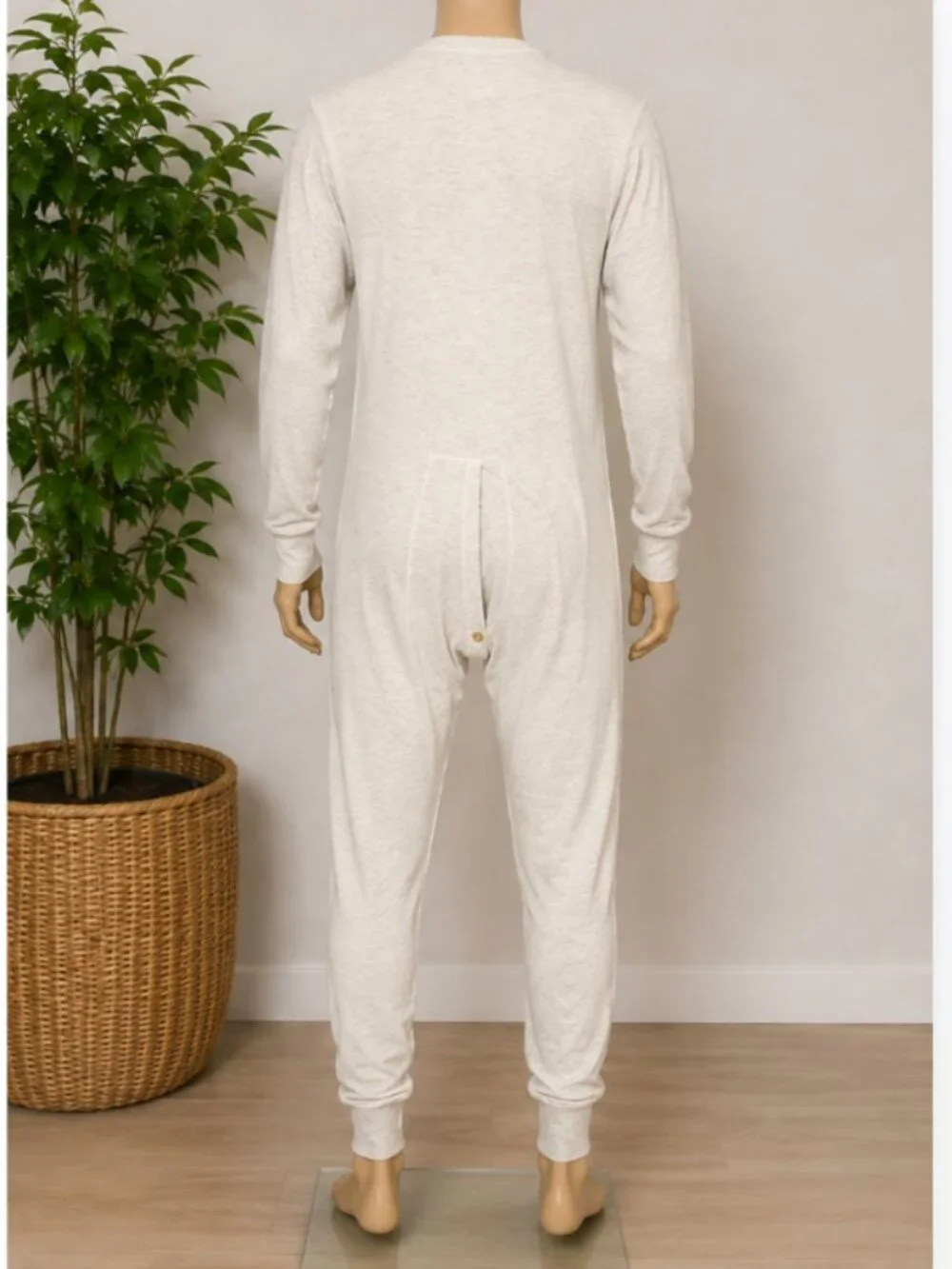 CHAMPION Men's DuoFold Union Suit Thermal Long Johns Size S Oatmeal Heather NWOT